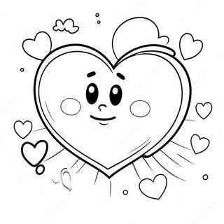 Cute Cartoon Heart Coloring Page 28326-25686