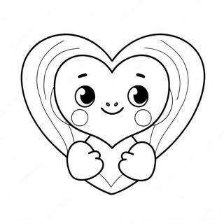 Cute Cartoon Heart Coloring Page 28326-25687