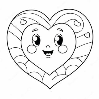 Cute Cartoon Heart Coloring Page 28326-25688