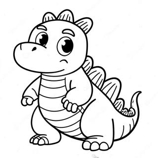 Cute Among Us Godzilla With Big Eyes Coloring Page 28336-25695