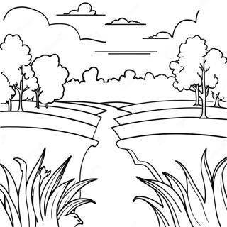 Beautiful Kentucky Bluegrass Landscape Coloring Page 28366-25720