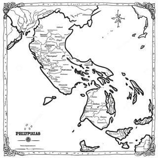 Philippines Map Coloring Page 28385-25730