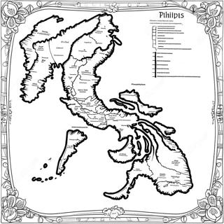 Philippines Map Coloring Page 28385-25731