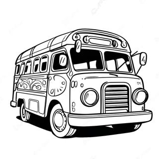 Colorful Jeepney In The Philippines Coloring Page 28386-25734