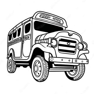 Colorful Jeepney In The Philippines Coloring Page 28386-25736