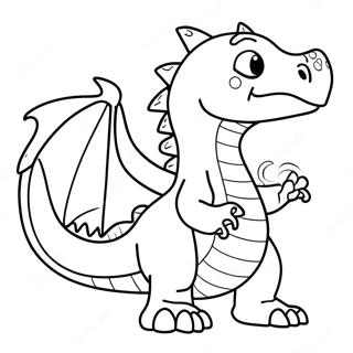 Fire Breathing Dragon Coloring Page 2838-2299