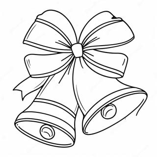 Festive Christmas Bell With Ribbons Coloring Page 28396-25741