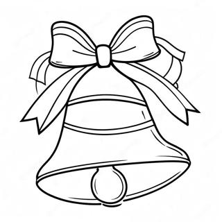 Festive Christmas Bell With Ribbons Coloring Page 28396-25742