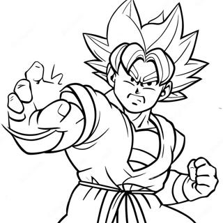 Goku Super Saiyan 4 In Action Coloring Page 28406-25749