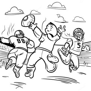 Exciting Football Game Scene Coloring Page 28416-25757