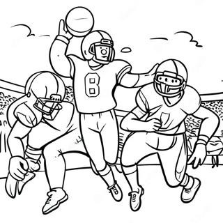 Exciting Football Game Scene Coloring Page 28416-25758