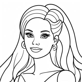 Barbie Head Coloring Page 28425-25762