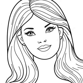 Barbie Head Coloring Page 28425-25763