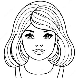 Barbie Head Coloring Page 28425-25764