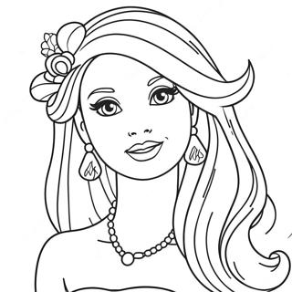 Barbie Princess Head Coloring Page 28426-25765