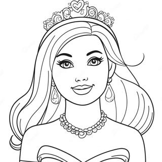 Barbie Princess Head Coloring Page 28426-25766