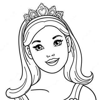 Barbie Princess Head Coloring Page 28426-25767