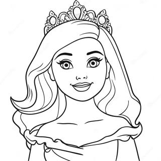 Barbie Princess Head Coloring Page 28426-25768