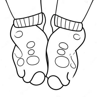 Cartoon Feet With Funny Socks Coloring Page 28436-25776