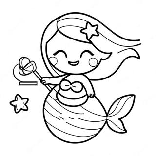 Cute Mermaid Coloring Pages