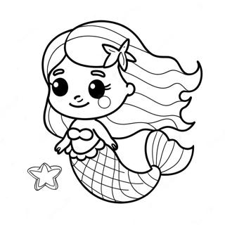 Cute Mermaid Coloring Page 28445-25778