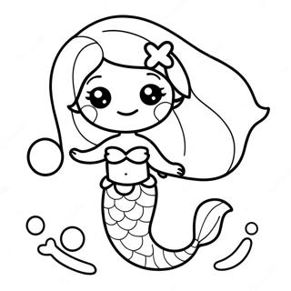 Cute Mermaid Coloring Page 28445-25779