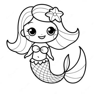 Cute Mermaid Coloring Page 28445-25780