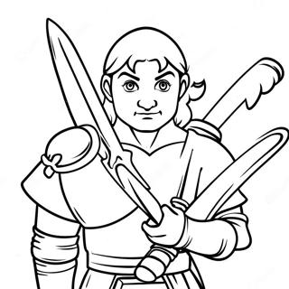 Leonardo With His Sword Coloring Page 28466-25798