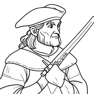 Leonardo With His Sword Coloring Page 28466-25800