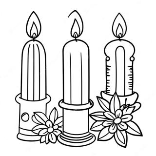 Colorful Kwanzaa Candles Coloring Page 2849-2309