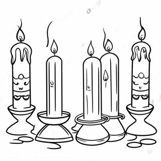 Colorful Kwanzaa Candles Coloring Page 2849-2310