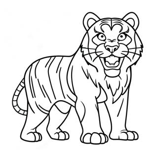 Saber Tooth Tiger Coloring Pages