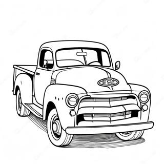 Vintage Pickup Truck Coloring Page 28526-25846