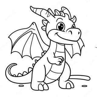 Friendly Dragon With A Smile Coloring Page 28536-25853