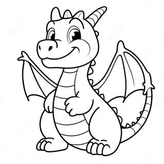 Friendly Dragon With A Smile Coloring Page 28536-25854