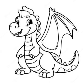 Friendly Dragon With A Smile Coloring Page 28536-25855