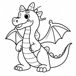 Friendly Dragon With A Smile Coloring Page 28536-25856