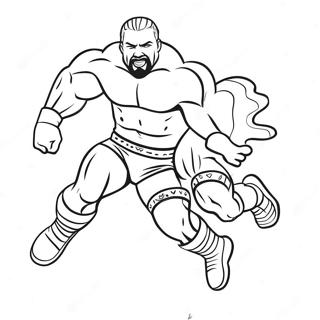 Wwe Wrestler Jumping On Opponent Coloring Page 28546-25861