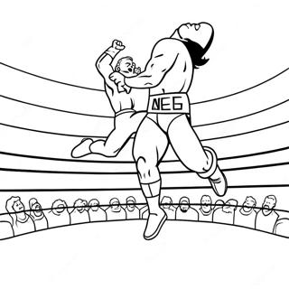 Wwe Wrestler Jumping On Opponent Coloring Page 28546-25862