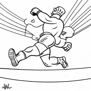 Wwe Wrestler Jumping On Opponent Coloring Page 28546-25864