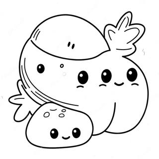 Cute Marshmallow Characters Coloring Page 28567-25869