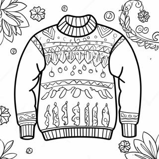 Cozy Winter Sweater Coloring Page 28577-25880