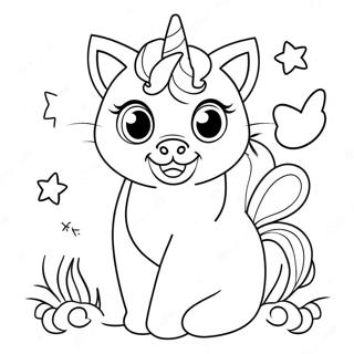 Unicorn Kitty Coloring Page 2858-2314