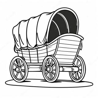 Covered Wagon On The Oregon Trail Coloring Page 28617-25909