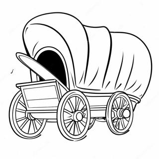 Covered Wagon On The Oregon Trail Coloring Page 28617-25910