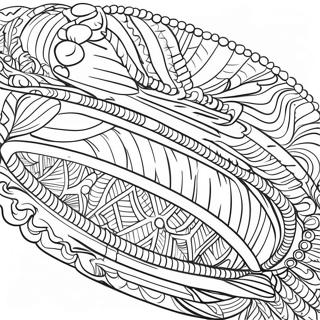 Colorful Friendship Bracelet Design Coloring Page 28647-25933