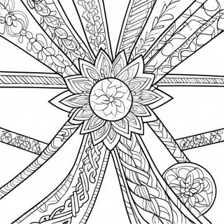 Colorful Friendship Bracelet Design Coloring Page 28647-25934