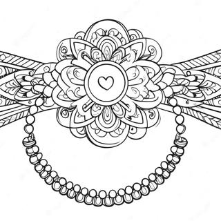 Colorful Friendship Bracelet Design Coloring Page 28647-25935