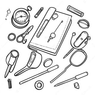 Colorful Medical Tools Coloring Page 28707-25981