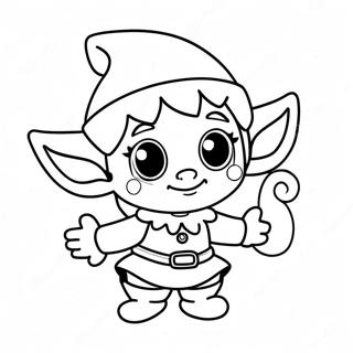 Cute Elf Coloring Pages